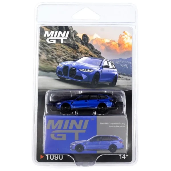 Mini Gt Blister 1090 Bmw M3 Competition Touring Portimao Blue Metallic 1 64 Die Cast Scale Model 1800x1800